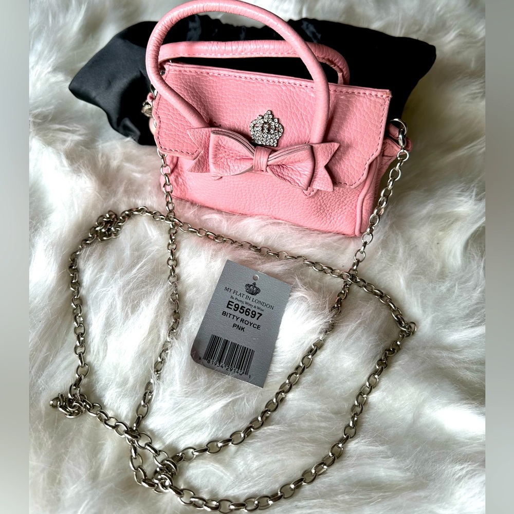Mini Pink Bow My Flat in London Pink Bitty Royce Purse NTW